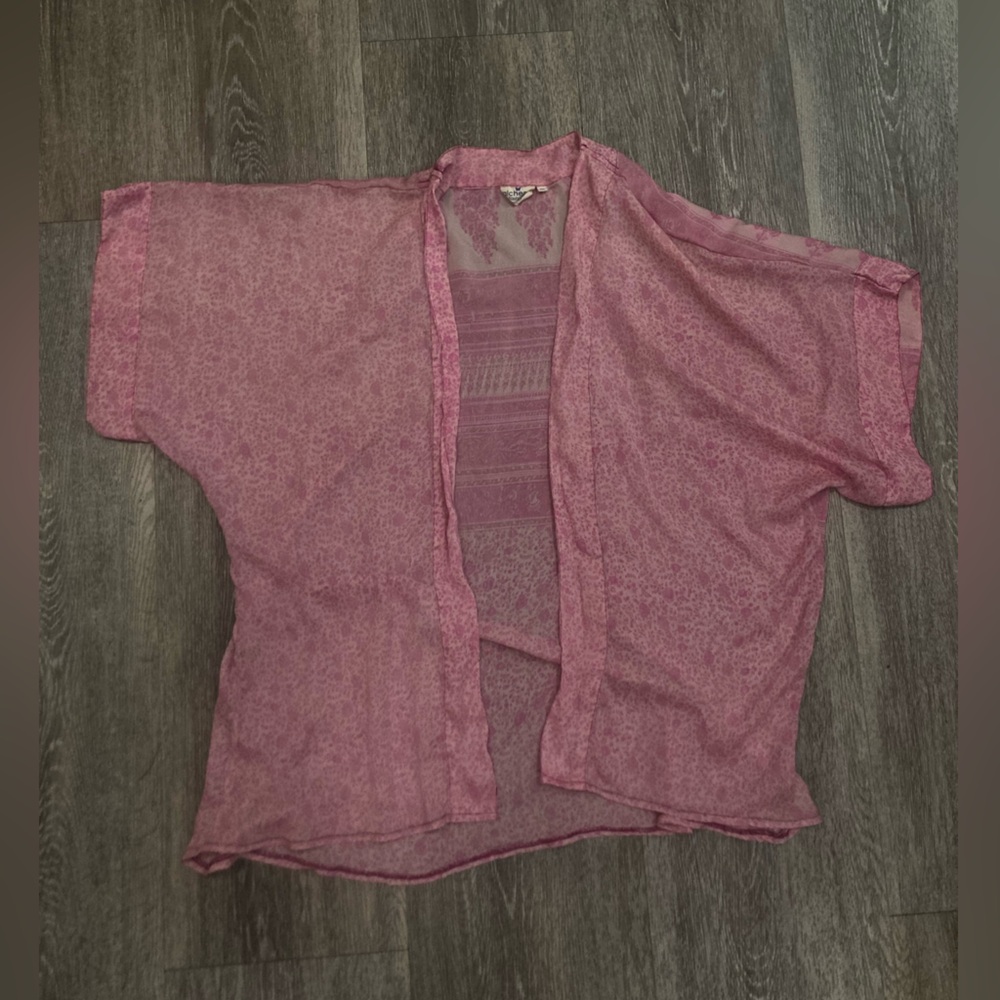 Boutique made pink cover up top